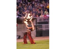 Fire Fans at Professional Baseball event